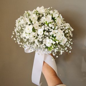 זר כלה פלוקס וגיפסנית