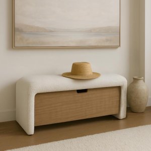 ספסל בוקלה בשילוב עץ