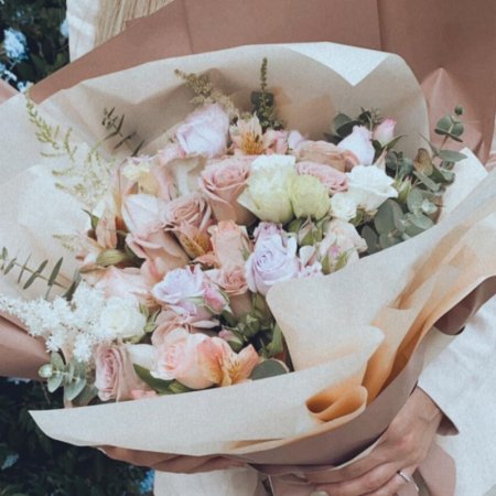 זר וינטאג' צבעי פסטל