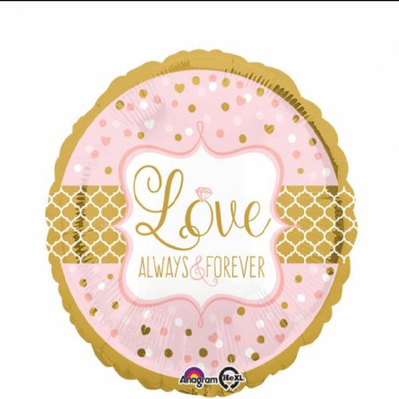 בלון מיילר עגול ורוד זהב