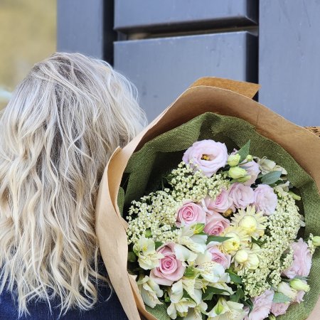 זר פסטל רוך רומנטי