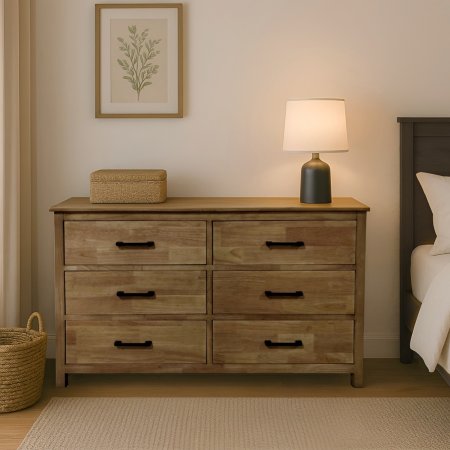 קומודה עץ וינה | 6 מגירות