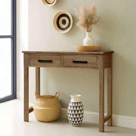 קונסולה עץ וינה | 2 מגירות